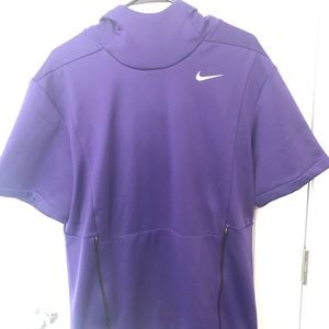 Purple bike short sleeve hoodie